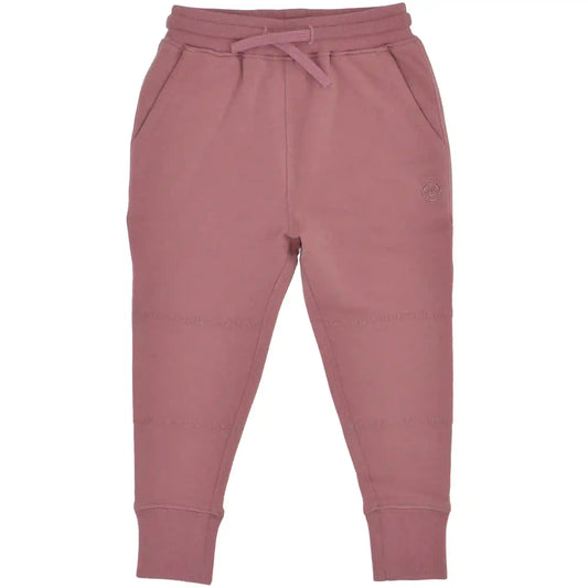 Kids Merino Wool Joggers, Mauve Pink