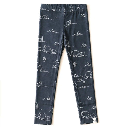 Kids Merino Wool Base Layer, Leggings, Farm