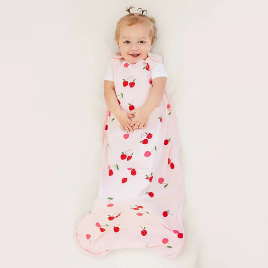 Ecolino® Adjustable Toddler Sleep Bag, Organic Cotton, Universal Size: 2 - 4 Years, Cherry